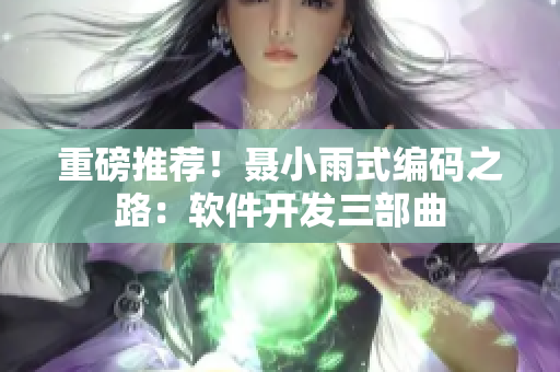 重磅推薦！聶小雨式編碼之路：軟件開發(fā)三部曲