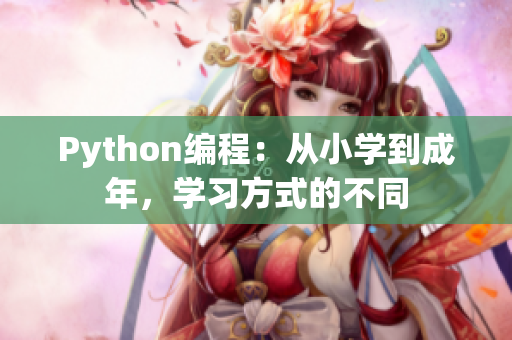 Python編程：從小學(xué)到成年，學(xué)習(xí)方式的不同