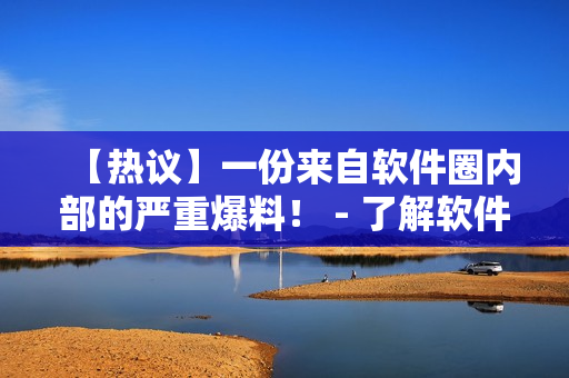 【熱議】一份來(lái)自軟件圈內(nèi)部的嚴(yán)重爆料！ - 了解軟件產(chǎn)業(yè)內(nèi)幕，揭露黑幕