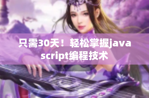 只需30天！輕松掌握javascript編程技術