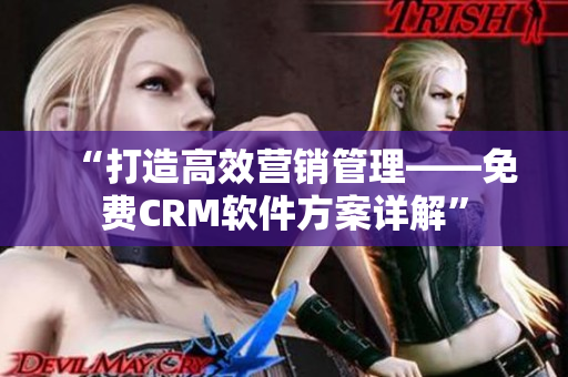 “打造高效營銷管理——免費CRM軟件方案詳解”