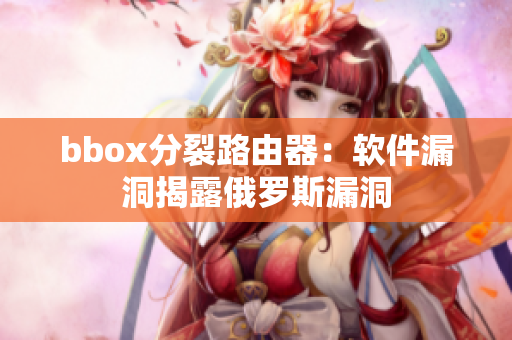 bbox分裂路由器：軟件漏洞揭露俄羅斯漏洞