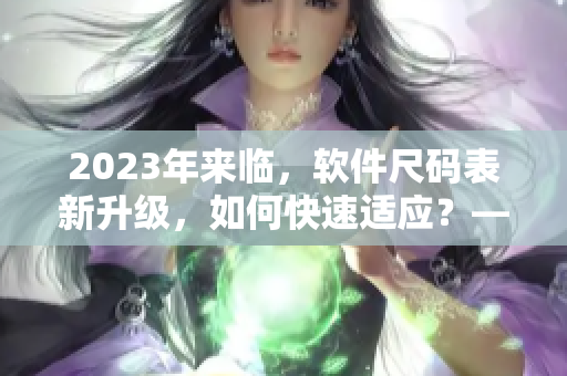 2023年來臨，軟件尺碼表新升級，如何快速適應？——軟件尺碼表全攻略