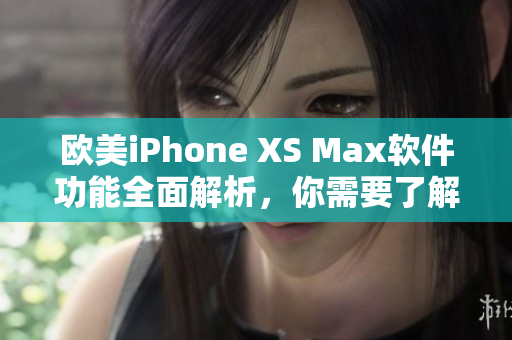 歐美iPhone XS Max軟件功能全面解析，你需要了解的一切