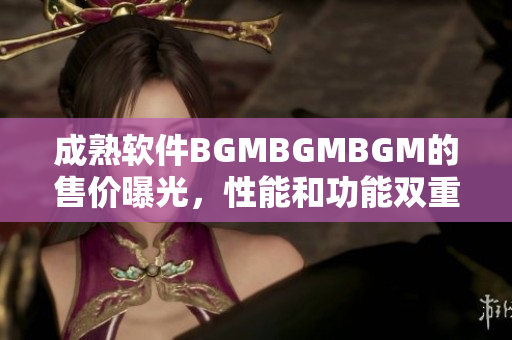 成熟軟件BGMBGMBGM的售價(jià)曝光，性能和功能雙重提升