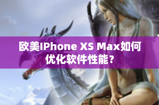 歐美IPhone XS Max如何優(yōu)化軟件性能？