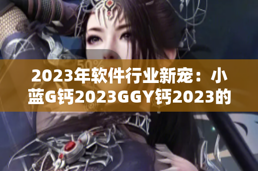 2023年軟件行業(yè)新寵：小藍(lán)G鈣2023GGY鈣2023的全新應(yīng)用革命