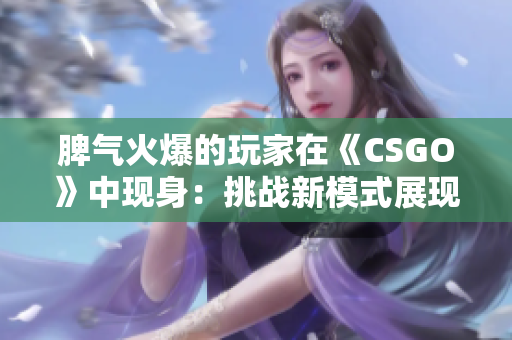 脾氣火爆的玩家在《CSGO》中現(xiàn)身：挑戰(zhàn)新模式展現(xiàn)技術(shù)實(shí)力