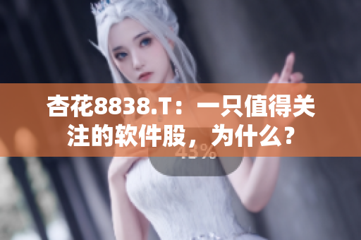 杏花8838.T：一只值得關(guān)注的軟件股，為什么？